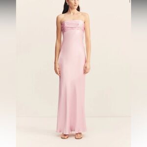 NWT Shona Joy Blush Strapless Gown